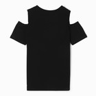 Футболка женская, цвет чёрный, размер 42 (S) - фото 22349305