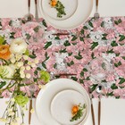 Дорожка на стол Этель «Попугай» 40×149 см, 80% хлопок, 20% пэ, сатин 110 г/м², розовая - Фото 3