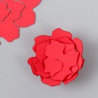 Заготовка из фоамирана "Цветок завиток" 10х9,5 см набор 5 шт. ребристые красный - фото 6977245