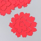 Заготовка из фоамирана "Цветок завиток" 10х9,5 см набор 5 шт. ребристые красный - фото 6977246