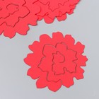 Заготовка из фоамирана "Цветок завиток" 10х9,5 см набор 5 шт. ребристые красный - фото 6977247