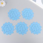 Заготовка из фоамирана "Цветок завиток" 10х9,5 см  набор 5 шт. ребристые яркий голубой - фото 6977265