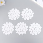 Заготовка из фоамирана «Цветок завиток», 10×9.5 см, набор 5 шт., ребристые белый 9802205