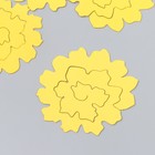 Заготовка из фоамирана "Цветок завиток" 10х9,5 см   набор 5 шт. ребристые желтый - фото 6977283