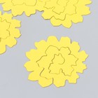 Заготовка из фоамирана "Цветок завиток" 10х9,5 см   набор 5 шт. ребристые желтый - фото 6977284