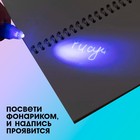 Ручка шпиона «Космос», с блокнотом, невидимые чернила, ультрафиолетовый фонарик - Фото 4