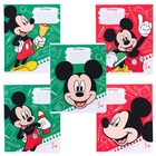 Тетрадь в линейку 12 листов, 5 видов МИКС, обложка мелованная бумага, Микки Маус - Фото 3