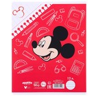 Тетрадь в линейку 12 листов, 5 видов МИКС, обложка мелованная бумага, Микки Маус - Фото 5