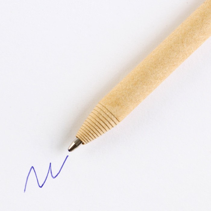 Эко-ручка шариковая «Золотому Учителю», синяя паста, пишущий узел 1 мм. - фото 1904848487