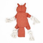 Игрушка текстильная с канатом "Лиса" с пищалкой, шуршащая, 26 х 28 см - фото 9603497