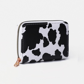 Кошелёк на молнии, чёрный, белый