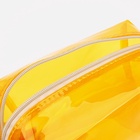 Косметичка на молнии, с ручкой, жёлтая - Фото 5