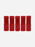 Застёжка для бюстгальтера, удлинитель, 3 ряда 2 крючка, 3.2×10.5 см, 5 шт., бордовая - Фото 3