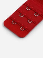 Застёжка для бюстгальтера, удлинитель, 3 ряда 2 крючка, 3.2×10.5 см, 5 шт., бордовая - Фото 4