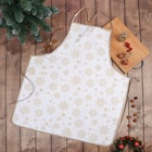 Фартук Доляна Снежинки золотые 70×80 см, 100% п/э - Фото 2