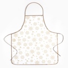 Фартук Доляна Снежинки золотые 70×80 см, 100% п/э - Фото 1