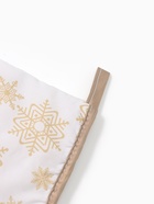 Кухонный набор «Доляна. Снежинки»: прихватка 17×17 см, варежка 26×16 см, фартук 70×80 см, золотистый - Фото 15