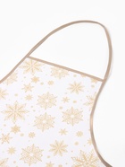 Кухонный набор «Доляна. Снежинки»: прихватка 17×17 см, варежка 26×16 см, фартук 70×80 см, золотистый - Фото 8