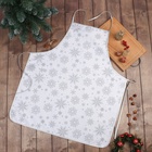 Фартук Доляна Снежинки серебро 70×80 см, 100% п/э - Фото 4