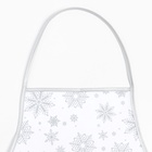 Кухонный набор «Доляна. Снежинки»: прихватка 17×17 см, варежка 26×16 см, фартук 70×80 см, серебристый - Фото 6