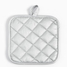 Кухонный набор «Доляна. Снежинки»: прихватка 17×17 см, варежка 26×16 см, фартук 70×80 см, серебристый - Фото 10