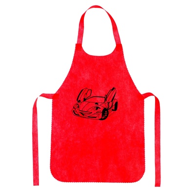 Фартук для творчества «Гоночная машина», красный, 42×63 см