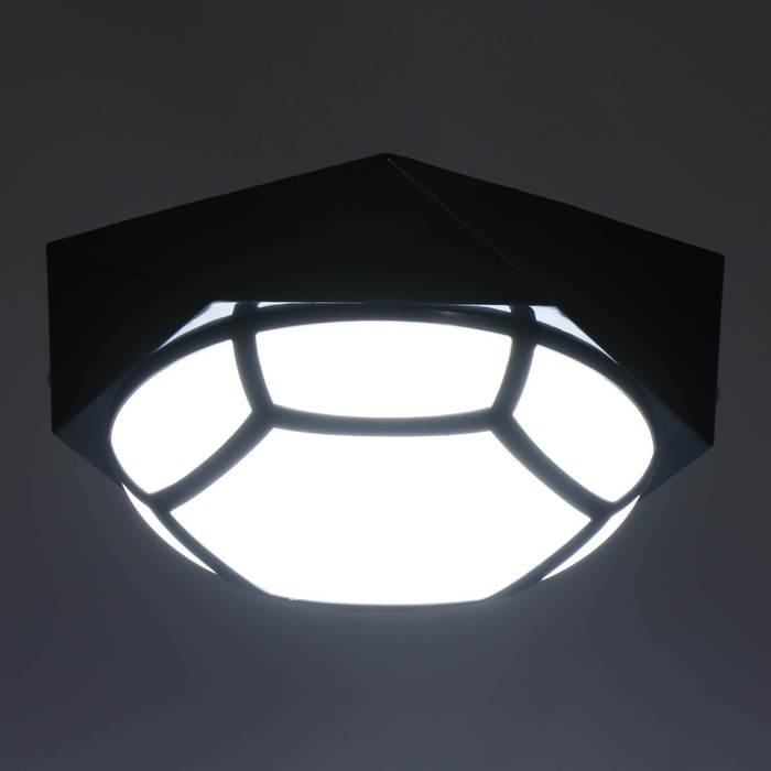 Светильник "Алмазик" LED 20Вт 6000К черный 51х51х7 см - фото 1906309738