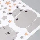 Наклейка пластик интерьерная цветная "Зверушки и звёздочки" 40х60 см - фото 22351170