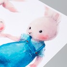 Наклейка пластик интерьерная цветная "Семья зайчат - Папа, мама и малыш" 45х60 см - фото 8958053