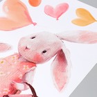 Наклейка пластик интерьерная цветная "Зайчата - Мама с дочкой" 45х60 см - фото 9603523