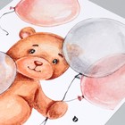Наклейка пластик интерьерная цветная "Мишка с воздушными шариками" 45х60 см - Фото 3