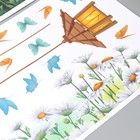 Наклейка пластик интерьерная цветная "Ромашки у терассы"набор 2 листа 30х90 см - фото 24187577