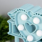 Фигурка светящаяся RISALUX «Снежный шар», музыкальный, 5×LED, от батареек 3×ААА, голубой, 6.5×11×21 см - Фото 4