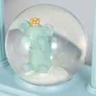 Фигурка светящаяся RISALUX «Снежный шар», музыкальный, 5×LED, от батареек 3×ААА, голубой, 6.5×11×21 см - Фото 5