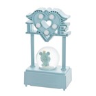 Фигурка светящаяся RISALUX «Снежный шар», музыкальный, 5×LED, от батареек 3×ААА, голубой, 6.5×11×21 см - Фото 8