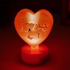 Ночник "Сердце" LED от батареек CR2032 МИКС 7х5х3,5 см RISALUX - Фото 4