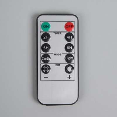 Светодиодные свечи на прищепках 19 см, 6 штук, батарейки АААх1 (не в комплекте), пульт ДУ, свечение тёплое белое