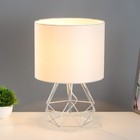 Настольная лампа "Эндис" Е27 бело-серебристый 25х25х40 см RISALUX - Фото 2
