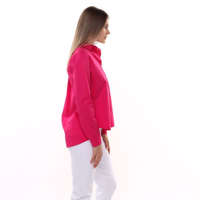 Рубашка женская с карманом, цвет фуксия, размер 46 64129