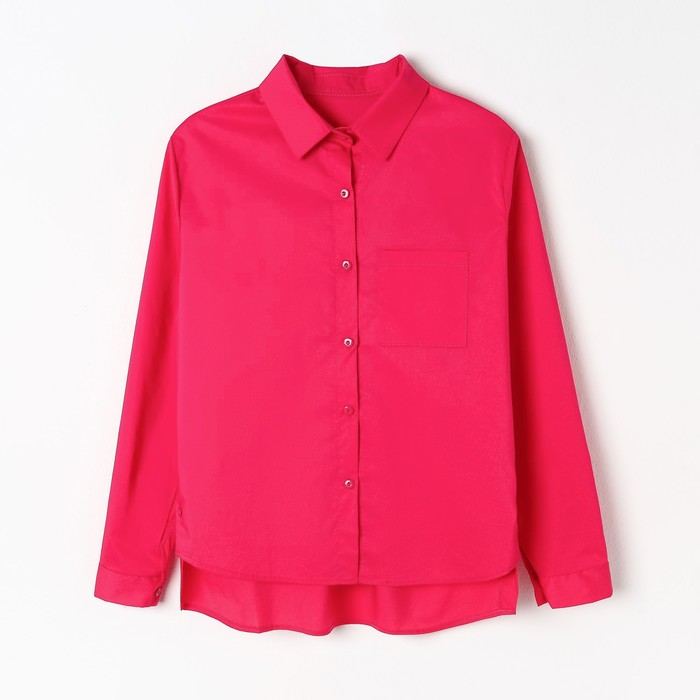 Рубашка женская с карманом, цвет фуксия, размер 48 64130