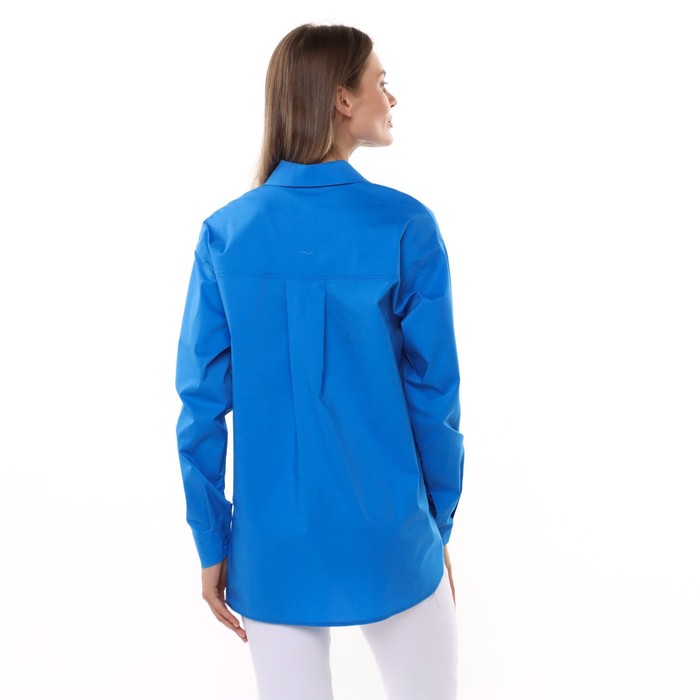 Рубашка женская с карманом, цвет синий, размер 46 64133