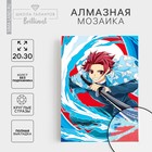 Алмазная мозаика с полным заполнением на холсте «Самурай с клинком», 20×30 см - Фото 1