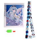 Алмазная мозаика с частичным заполнением на холсте «Девушка с веером», 30×40 см - Фото 2