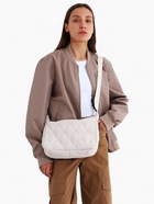 Сумка женская багет на молнии, 30×10×19 см, бежевая - Фото 2