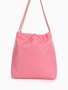 Сумка - мешок женская без застёжки, 35×7×33 см, со стёжкой, розовая - Фото 4