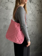 Сумка - мешок женская без застёжки, 35×7×33 см, со стёжкой, розовая - Фото 13
