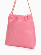 Сумка - мешок женская без застёжки, 35×7×33 см, со стёжкой, розовая - Фото 5