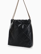 Сумка - мешок женская без застёжки, 35×7×33 см, со стёжкой, чёрная - Фото 3