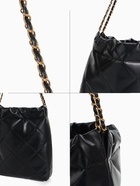 Сумка - мешок женская без застёжки, 35×7×33 см, со стёжкой, чёрная - Фото 6