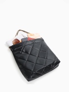 Сумка - мешок женская без застёжки, 35×7×33 см, со стёжкой, чёрная - Фото 9